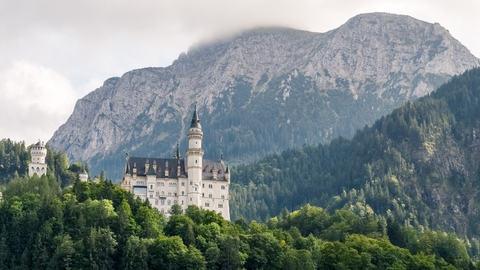 aerial view neuschwanstein castle germany